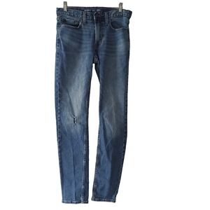 Old Navy Mens 30x34 Jeans Built In Flex Stretch Skinny Medium Wash Distressed